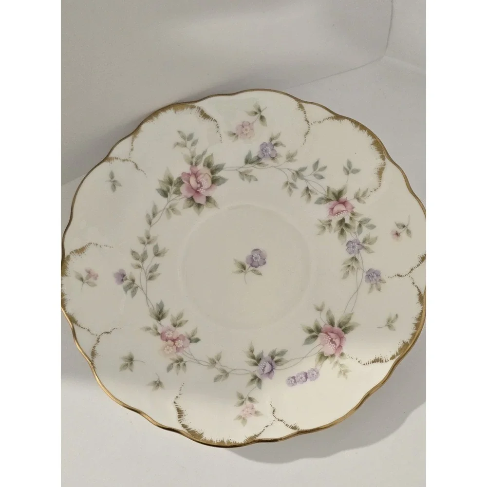 Mikasa Endearment Bone China Cup & Saucer Set Floral Gold Trim